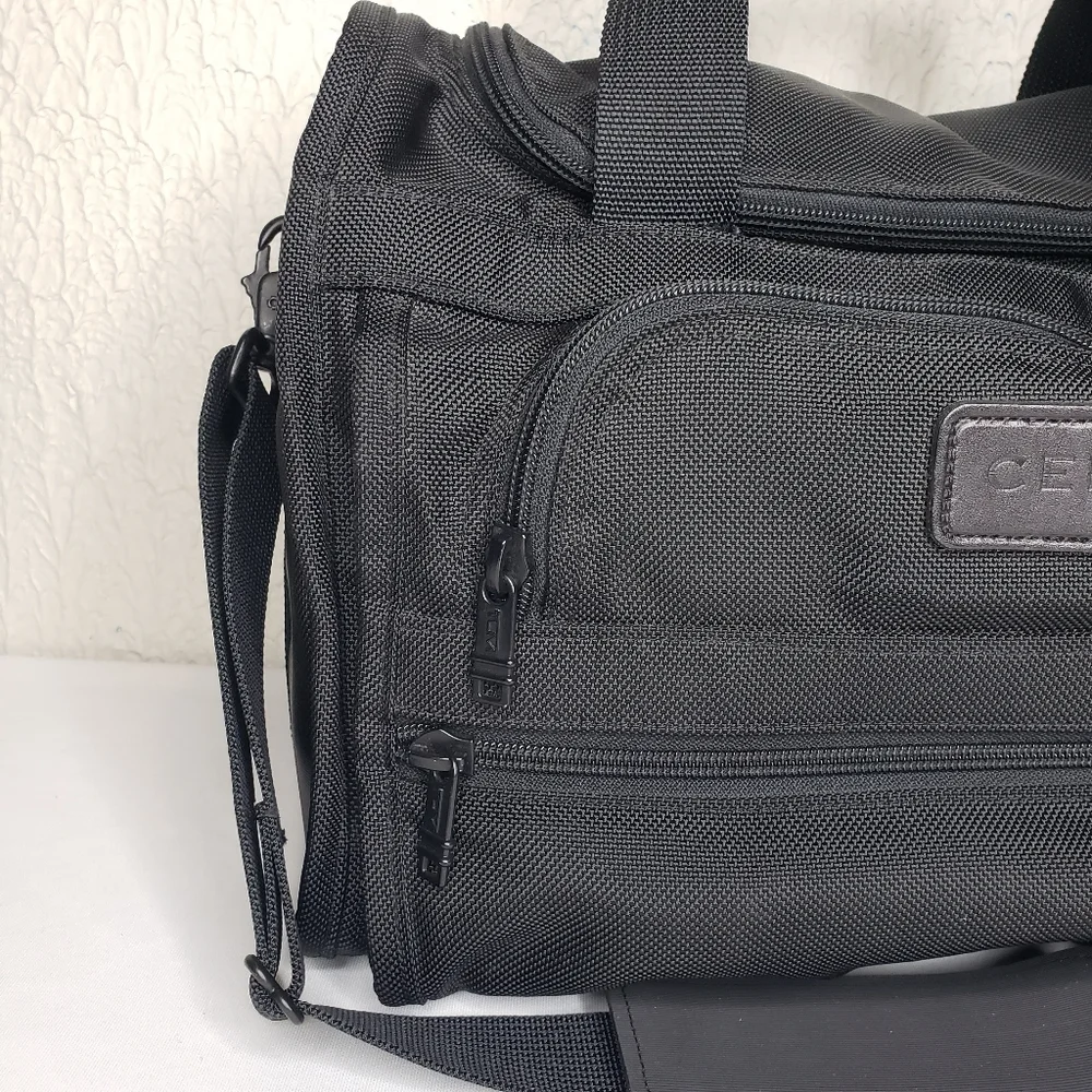 TUMI Alpha Sport Duffle Bag Weekender Carry-On Travel Ballistic Canvas Black